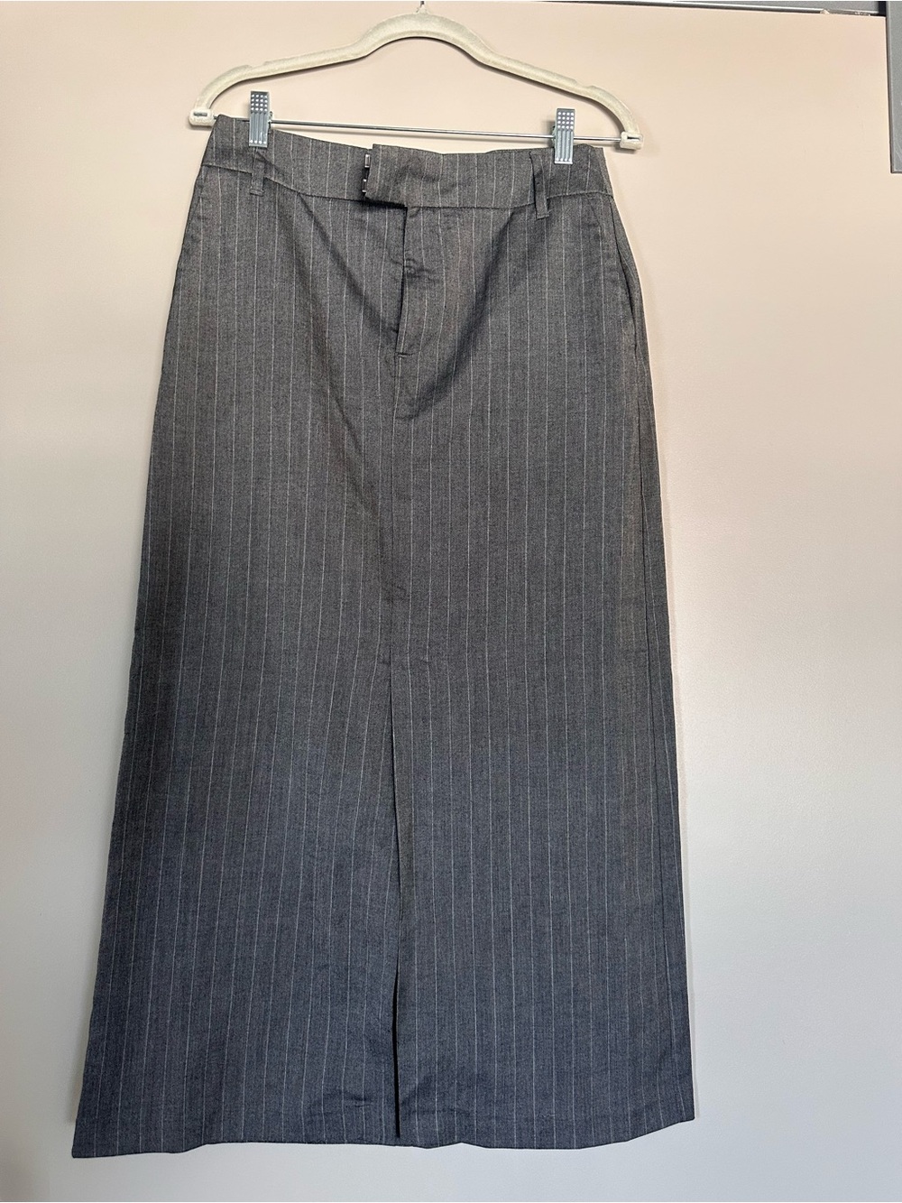 A New Day Grey Pinstripe Maxi Skirt